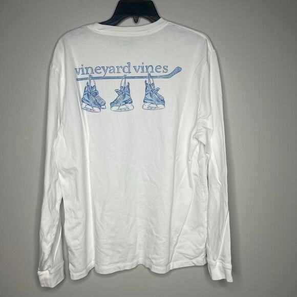 Vineyard Vines Ice Skates Long Sleeve Shirt Men's Size Large Winter Holiday - Picture 7 of 7